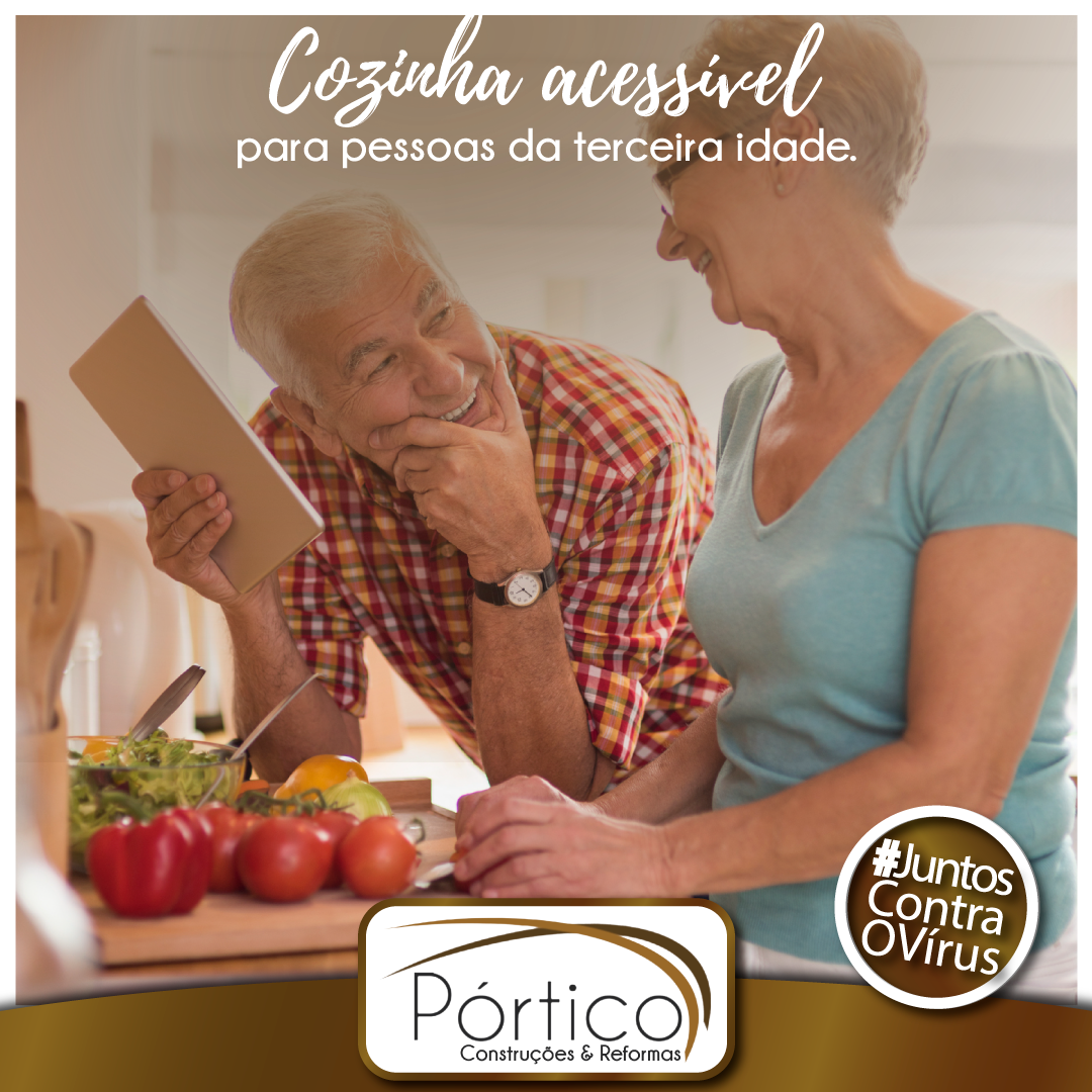 Cozinha acessível para pessoas da terceira idade